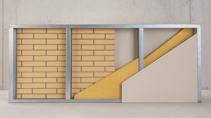 Espesor de un trasdosado directo